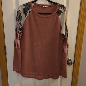 Floral Sleeve Women's Top